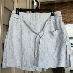 Cabi light blue denim look skort medium